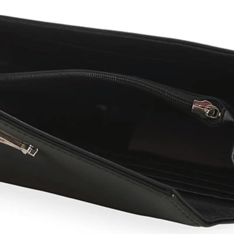 Black Patent Envelope Wallet with Web Plate