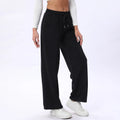 Black Wide Leg Drawstring Lounge Pants